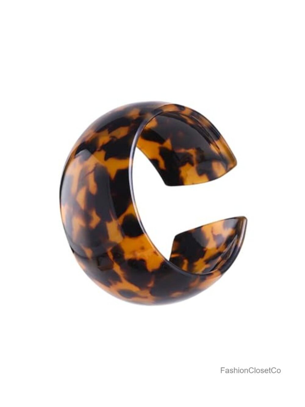 Acrylic Resin Wide Cuff Bracelet Retro Open Bangle Jewelry for Women